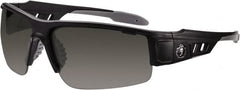 Ergodyne - Smoke Lenses, Framed Safety Glasses - Uncoated Lenses, Matte Black Frame, Size Universal, Wrap Around - Benchmark Tooling