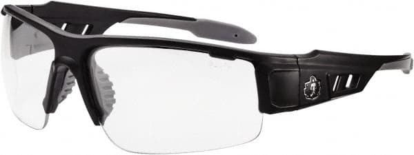 Ergodyne - Clear Lenses, Framed Safety Glasses - Anti-Fog, Matte Black Frame, Size Universal, Wrap Around - Benchmark Tooling