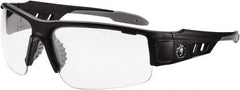 Ergodyne - Clear Lenses, Framed Safety Glasses - Anti-Fog, Matte Black Frame, Size Universal, Wrap Around - Benchmark Tooling