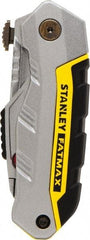 Stanley - 2-7/16" Blade, 8" OAL, Straight Pocket Knife - 4-3/4" Closed Length, Steel, 3 Blades, 1 Edge - Benchmark Tooling