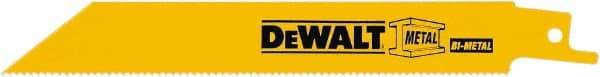 DeWALT - 12" Long x 3/4" Thick, Bi-Metal Reciprocating Saw Blade - Straight Profile, 18 TPI, Toothed Edge, Tang Shank - Benchmark Tooling