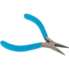 Xcelite - 13/16" Jaw Length x 3/8" Jaw Width, Long Nose Comfort Grip Pliers - Serrated Jaw, Bi-Material Cushion Handle - Benchmark Tooling