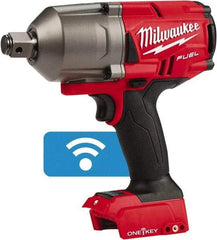 Milwaukee Tool - 3/4" Drive 18 Volt Pistol Grip Cordless Impact Wrench & Ratchet - 1,800 RPM, 0 to 2,400 BPM, 1,500 Ft/Lb Torque, Lithium-Ion Batteries Not Included - Benchmark Tooling