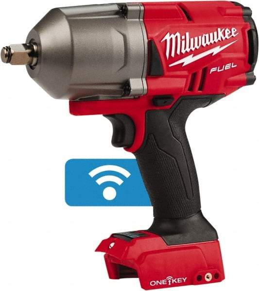 Milwaukee Tool - 1/2" Drive 18 Volt Pistol Grip Cordless Impact Wrench & Ratchet - 1,750 RPM, 0 to 2,100 BPM, 1,400 Ft/Lb Torque, Lithium-Ion Batteries Not Included - Benchmark Tooling