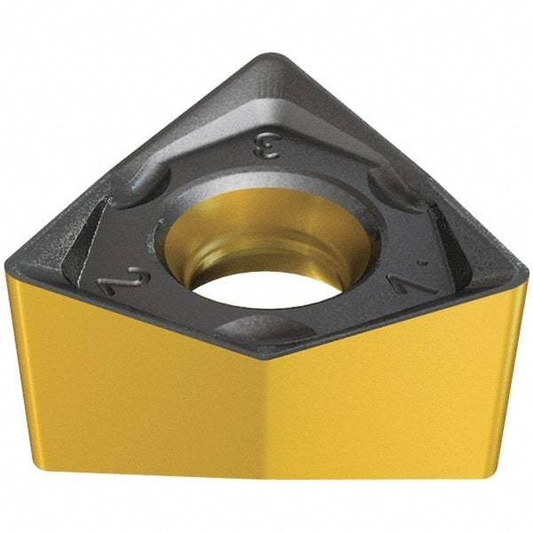 Iscar - H690 WNMU0705 MM Grade IC830 Carbide Milling Insert - TiAlN/AlTiN/TiN Finish, 5.9mm Thick, 11.5mm Inscribed Circle, 0.8mm Corner Radius - Benchmark Tooling