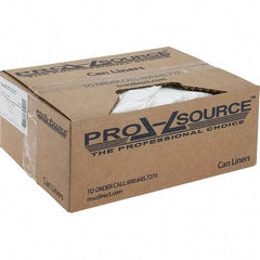 PRO-SOURCE - 2 mil Thick, Heavy-Duty Trash Bags - Linear Low-Density Polyethylene (LLDPE), Flat Pack Dispenser, 38" Wide x 48" High, Clear - Benchmark Tooling