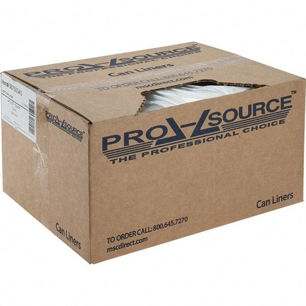 PRO-SOURCE - 1 mil Thick, Heavy-Duty Trash Bags - Linear Low-Density Polyethylene (LLDPE), Flat Pack Dispenser, 15" Wide x 23" High, Clear - Benchmark Tooling