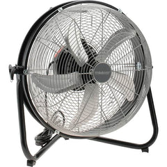 PRO-SOURCE - 18" Blade, 5/64 hp, 1,550, 2,000 & 2,680 CFM, Oscillating Industrial Circulation Fan - Floor Stand, 120 Volts, 3 Speed - Benchmark Tooling