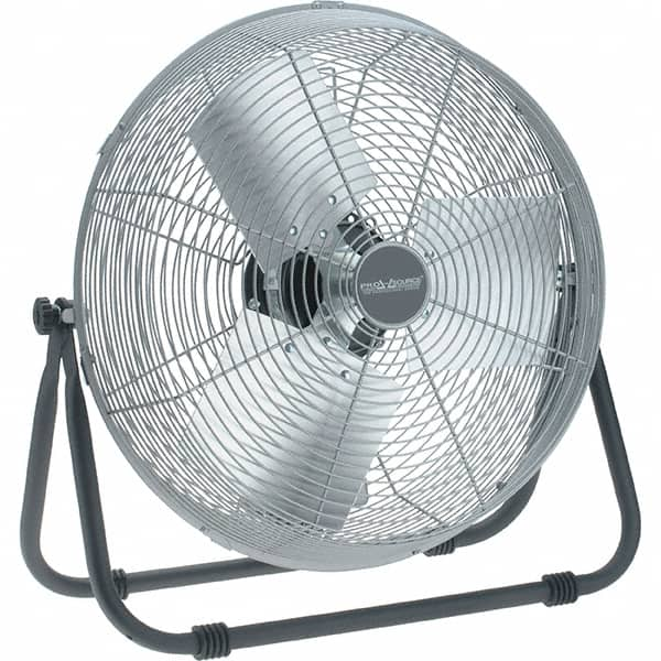 PRO-SOURCE - 18" Blade, 1/8 hp, 3,500, 4,800 & 5,750 CFM, Low Floor Stand Industrial Circulation Fan - Floor Stand, 120 Volts, 2.2 Amps, 3 Speed - Benchmark Tooling