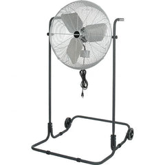 PRO-SOURCE - 24" Blade, 1/8 hp, 2,220 CFM, High Floor Stand Industrial Circulation Fan - Floor Stand, 115 Volts, 2.4 Amps, 3 Speed - Benchmark Tooling