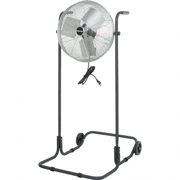 PRO-SOURCE - 18" Blade, 1/8 hp, 5,750 CFM, High Floor Stand Industrial Circulation Fan - Floor Stand, 2.2 Amps, 3 Speed - Benchmark Tooling