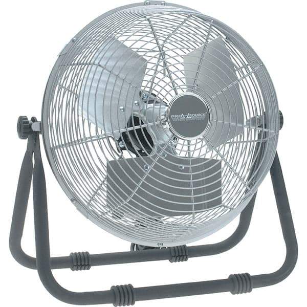 PRO-SOURCE - 12" Blade, 1/12 hp, 1,650, 2,300 & 2,750 CFM, Low Floor Stand Industrial Circulation Fan - Floor Stand, 120 Volts, 1.1 Amps, 3 Speed - Benchmark Tooling