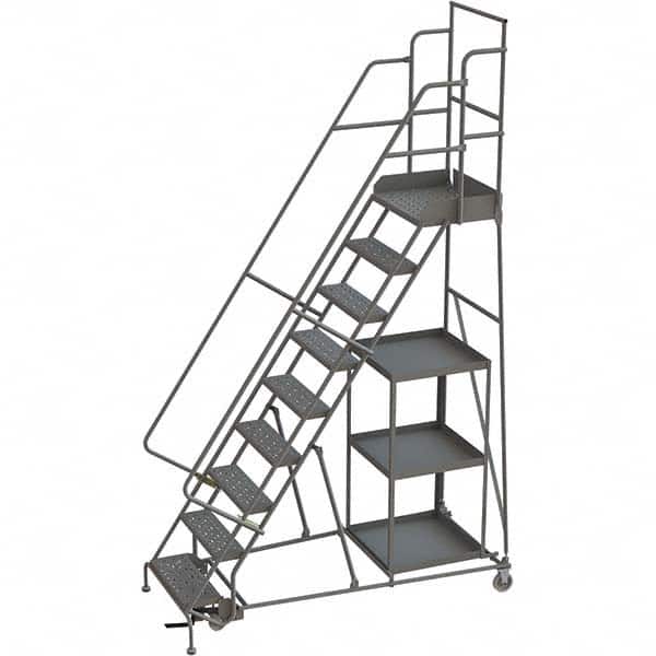 TRI-ARC - Rolling & Wall Mounted Ladders & Platforms Type: Stock-Picking Ladder Style: Rolling Safety Stock Picking Ladder - Benchmark Tooling