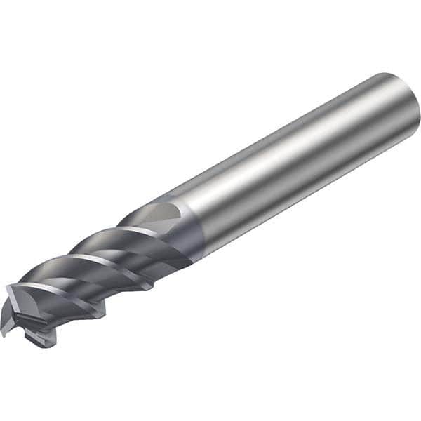 Sandvik Coromant - 1/2" Diam 3 Flute Solid Carbide 0.004" Chamfer Width Corner Chamfer End Mill - Benchmark Tooling