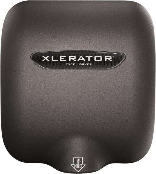 Excel Dryer - 1490 Watt Graphite Finish Electric Hand Dryer - 208/277 Volts, 6.2 Amps, 11-3/4" Wide x 12-11/16" High x 6-11/16" Deep - Benchmark Tooling