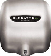 Excel Dryer - 500 Watt Silver Finish Electric Hand Dryer - 208/277 Volts, 2.2 Amps, 11-3/4" Wide x 12-11/16" High x 6-11/16" Deep - Benchmark Tooling