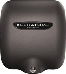 Excel Dryer - 500 Watt Graphite Finish Electric Hand Dryer - 208/277 Volts, 2.2 Amps, 11-3/4" Wide x 12-11/16" High x 6-11/16" Deep - Benchmark Tooling