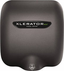 Excel Dryer - 500 Watt Graphite Finish Electric Hand Dryer - 208/277 Volts, 2.2 Amps, 11-3/4" Wide x 12-11/16" High x 6-11/16" Deep - Benchmark Tooling