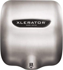 Excel Dryer - 1490 Watt Silver Finish Electric Hand Dryer - 110/120 Volts, 12.2 Amps, 11-3/4" Wide x 12-11/16" High x 6-11/16" Deep - Benchmark Tooling