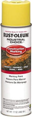 Rust-Oleum - 17 fl oz Yellow Paint & Primer - 400' Coverage at 1" Wide, Solvent Base Formula, >500 gL VOC - Benchmark Tooling