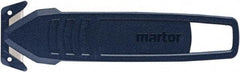 Martor USA - Recessed/Hook Blade Safety Utility Knife - Dark Blue Poly-Steel Handle, 1 Blade Included - Benchmark Tooling