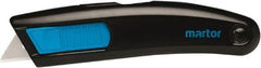 Martor USA - Retractable Utility Knife - 2.18" Stainless Steel Blade, Aluminum Handle, 1 Blade Included - Benchmark Tooling