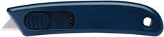 Martor USA - Retractable Utility Knife - Black & Blue Poly-Steel Handle, 1 Blade Included - Benchmark Tooling