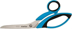 Martor USA - 3-7/50" LOC, 8-1/2" OAL Stainless Steel Blunt-Point Scissors - Ambidextrous, Fiberglass Offset Handle, For Fabrics, Paper, Heavy Weight Paper - Benchmark Tooling