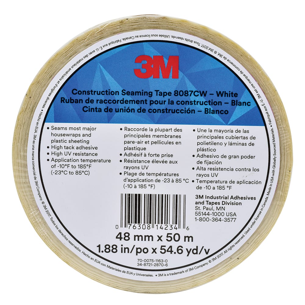 3M - Duct & Foil Tape; Tape Type: Duct Tape ; Width (Inch): 1.88 ; Width (mm): 48.00 ; Length Range: 36 yd. - Exact Industrial Supply