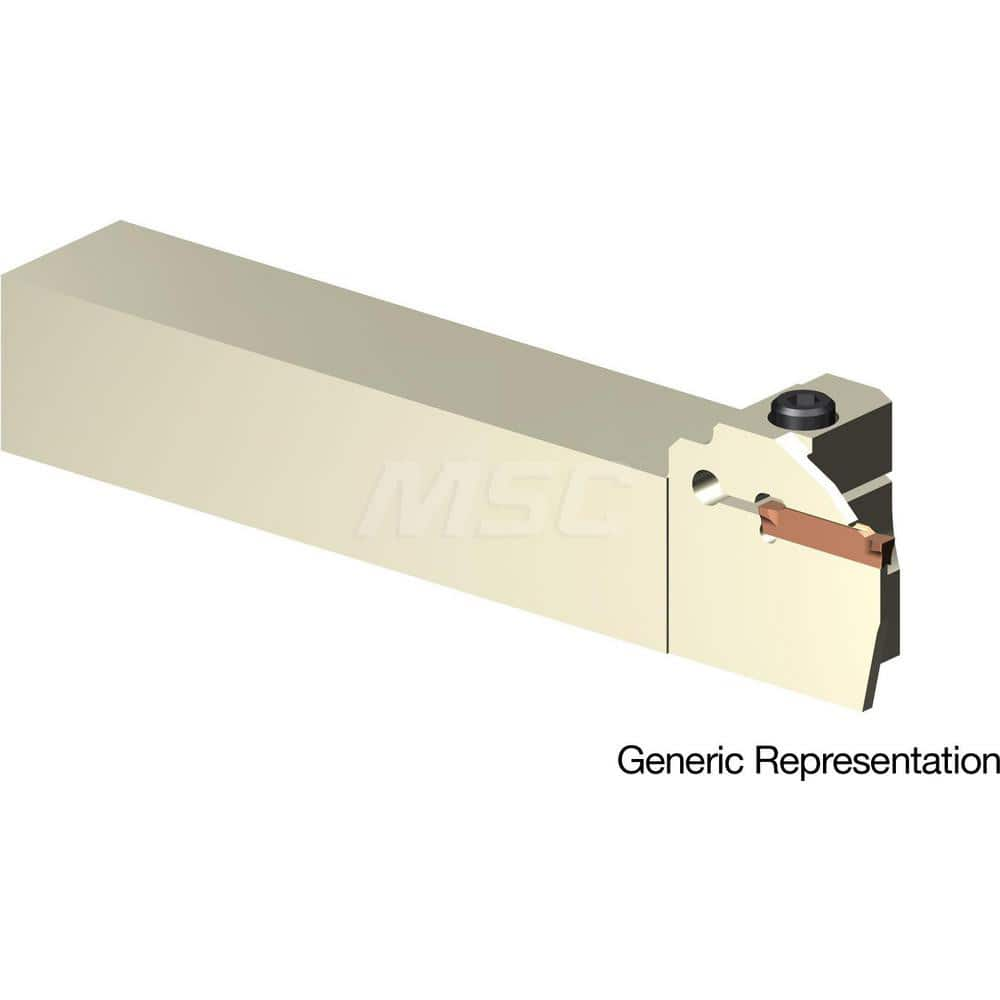 Indexable Cutoff Toolholder: 0.7″ Max Depth of Cut, 1.4″ Max Workpiece Dia, Left Hand 1″ Shank Height, 1″ Shank Width, Uses GCMN Inserts, Series GND