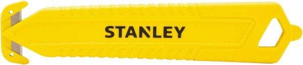 Stanley - Recessed/Concealed Fixed Blade Safety Cutter - 0.2145" Steel Blade, Yellow & Black Plastic Handle, 1 Blade Included - Benchmark Tooling