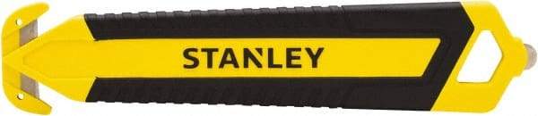 Stanley - Recessed/Concealed Fixed Blade Safety Cutter - 0.2145" Steel Blade, Yellow & Black Bi-Material Handle, 1 Blade Included - Benchmark Tooling