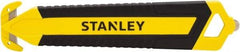 Stanley - Recessed/Concealed Fixed Blade Safety Cutter - 0.2145" Steel Blade, Yellow & Black Bi-Material Handle, 1 Blade Included - Benchmark Tooling