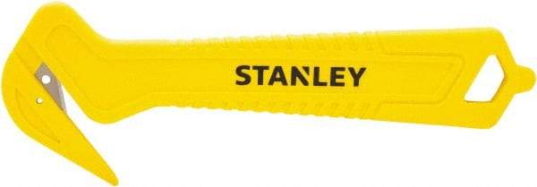 Stanley - Recessed/Concealed Fixed Blade Safety Cutter - 0.372" Steel Blade, Yellow & Black Plastic Handle, 1 Blade Included - Benchmark Tooling