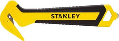 Stanley - Recessed/Concealed Fixed Blade Safety Cutter - 0.372" Steel Blade, Yellow & Black Bi-Material Handle, 1 Blade Included - Benchmark Tooling