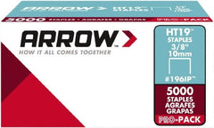 Arrow - 3/8" Wide High Carbon Steel Light-Duty Staples - 3/8" Leg Length - Benchmark Tooling