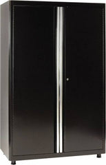 Sandusky Lee - 4 Shelf Locking Storage Cabinet - Steel, 46" Wide x 24" Deep x 72" High, Black - Benchmark Tooling