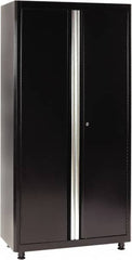 Sandusky Lee - 4 Shelf Locking Storage Cabinet - Steel, 36" Wide x 18" Deep x 72" High, Black - Benchmark Tooling