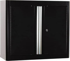 Sandusky Lee - 2 Shelf Wall Storage Cabinet - Steel, 30" Wide x 12" Deep x 36" High, Black - Benchmark Tooling