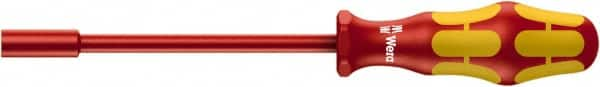 Wera - 3/16" Solid Shaft Insulated Nutdriver - Cushion Grip Handle, 223mm OAL - Benchmark Tooling