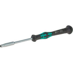 Wera - 3.2mm Solid Shaft Precision Nutdriver - Cushion Grip Handle, 6-1/4" OAL - Benchmark Tooling