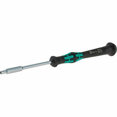 Wera - 2.5mm Solid Shaft Precision Nutdriver - Cushion Grip Handle, 6-1/4" OAL - Benchmark Tooling