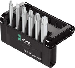 Wera - 6 Piece, 1/4" Drive Screwdriver Bit Set - T10 to T40 Torx - Benchmark Tooling
