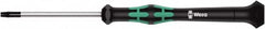 Wera - 6 Torx Driver - 40mm Blade Length, 137mm OAL, Ergonomic Handle - Benchmark Tooling