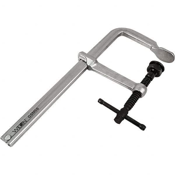 Wilton - 5-1/2" Throat Depth, 20" Max Capacity, Heavy-Duty F Sliding Arm Clamp - 2,660 Lb Clamping Pressure - Benchmark Tooling