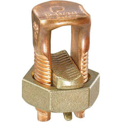 Panduit - 8 AWG, Copper Wire Compatible, Copper Alloy, Hex Split Bolt Connector - 3-3/4" OAL, 1.03" Wire Slot Diam, 26.162" Head Width - Benchmark Tooling