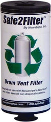 Made in USA - Trash Compactor/Crusher Carbon Filter Assembly - 4" Wide x 4" Long x 9" High, For Any 55 or 30 Gal Drum, 10004840 Aerovent Can Disposal Systems - Benchmark Tooling