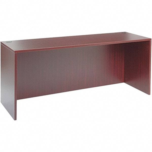 ALERA - 70.88" Long x 29.63" High x 23.63" Deep, Kneespace Credenza - Mahogany (Color), Woodgrain Laminate - Benchmark Tooling