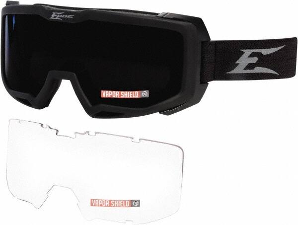 Edge Eyewear - Size Universal, Clear/Gray Polycarbonate Anti-Fog Lens, Safety Goggles - Indirect Vent, Black Nylon Frame - Benchmark Tooling