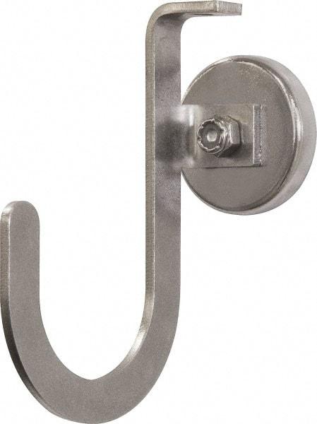 Mag-Mate - 15 Lb Capacity, 2" Projection, 304 Stainless Steel Magnetic J Hook - 3-1/8" OAL - Benchmark Tooling